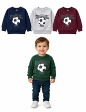 BUZO DE FRISA PARA BEBE CON PUÑO, ESTAMPA PELOTA 'FOOTBALL'. RUABEL