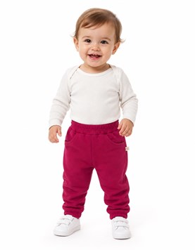 PANTALON FRISADO LISO PARA BEBE CON BOLSILLOS. RUABEL
