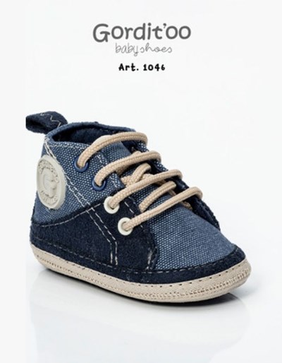 BOTINETA JEAN CELESTE+MICRO AZULMARINO DETALLE BEIGE. GORDITOO