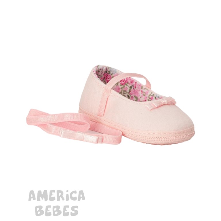 BALERINA PIMA ROSA BEBE CON DETALLE MOÑO DOBLE+VINCHA. GORDITOO.