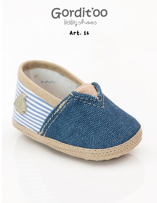 ALPARGATITA MIL RAYAS EN JEAN CON DETALLE CUERITO Y BARCO GORDITOO