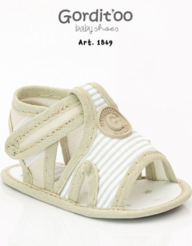SANDALIA TREX JEAN GRIS CON ESCUDO GORDITOO