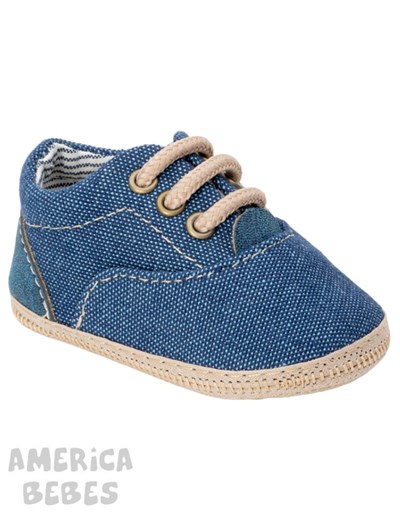 ZAPATILLA PARA BEBE VARON SIMIL JEAN AZUL GORDITOO
