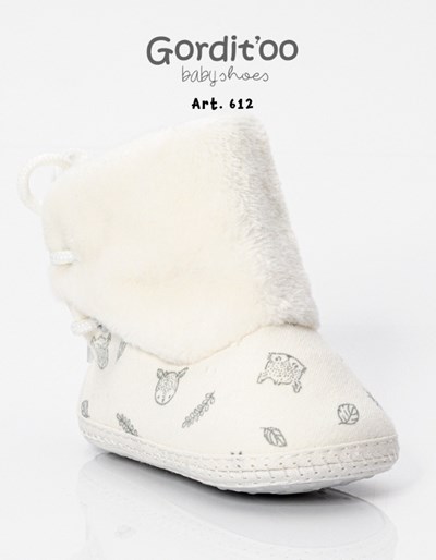 BOTA MEDIA CAÑA-MATELASSE Y CORAL FLEECE NATURAL.  Gorditoo.