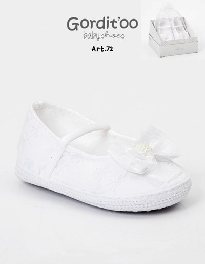 ZAPATITO TIPO BALERINA BLANCA PARA BEBA  CON BRODERIE ORGANZA SUELA BADANA Y VINCHA GORDITOO