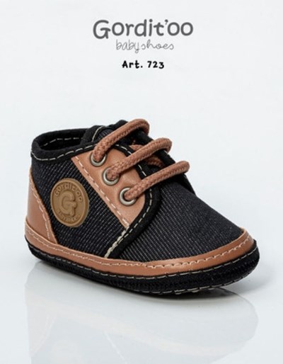 ZAPATILLAS BANDA-CORDONERA-TALON JEAN NEGRO-SUELA. GORDITOO 