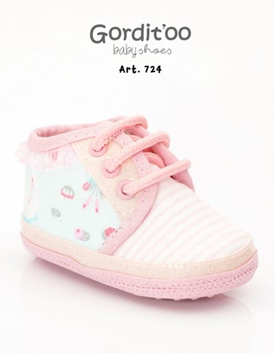 zapatilla beba puntera y cordonera rayas gorditoo