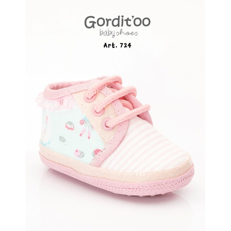 zapatilla beba puntera y cordonera rayas gorditoo