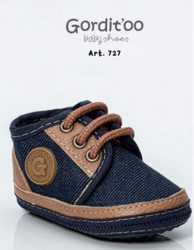ZAPATILLAS BANDA-CORDONERA-TALON JEAN AZUL-SUELA. GORDITOO 