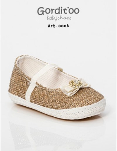 BALERINA DORADA CON BRILLO+MOÑO ORGANZA Y DIJE GORDITOO