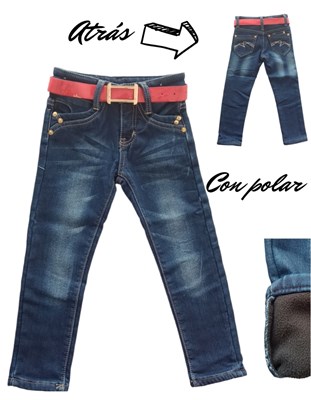 PANTALON JEAN IMPORTADO NENA AZUL BIEN AGRIGADO + REGALO: CINTURON ROJO