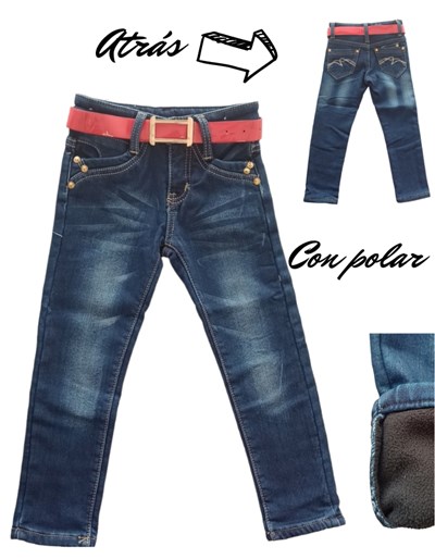 PANTALON JEAN IMPORTADO NENA AZUL BIEN AGRIGADO + REGALO: CINTURON ROJO