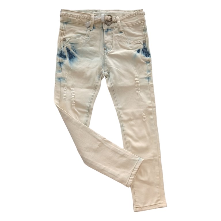 PANTALON JEAN IMPORTADO NENA DEGRADE CELESTE + REGALO: CINTURON NATURAL. (EQUIVALENCIAS DE TALLES:   - XS:6    -S:8    -M:10    -L:12    -XL:14    -XXL:16)