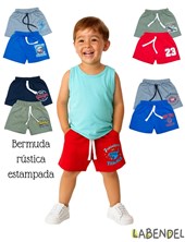 Bermuda rustica estampada bebe. Labendel