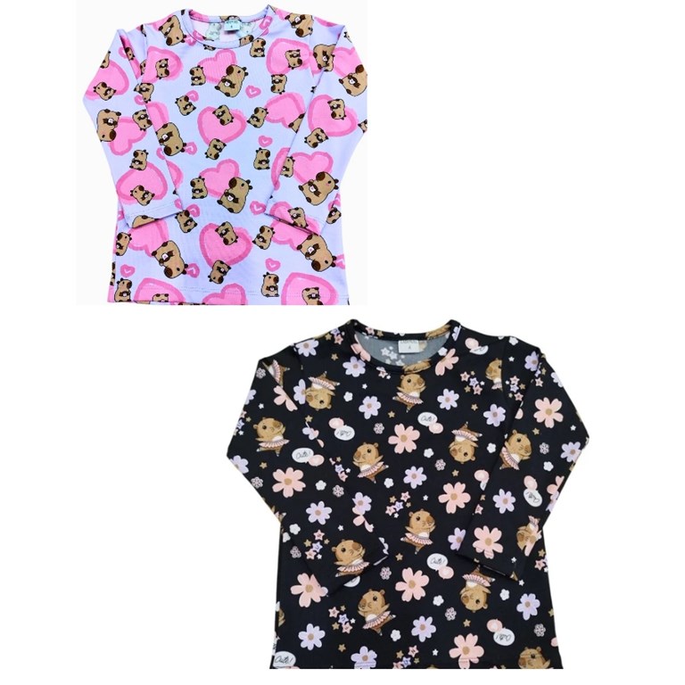 REMERA CAPYBARA FRISADA TIPO CAMISETA MANGA LARGA. LABENDEL