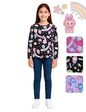 REMERA ESTAMPADA  'LA BUBU' FRISADA TIPO CAMISETA MANGA LARGA. LABENDEL