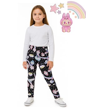 CALZA NIÑA FRISADA ESTAMPADA 'LA BUBU'. LABENDEL