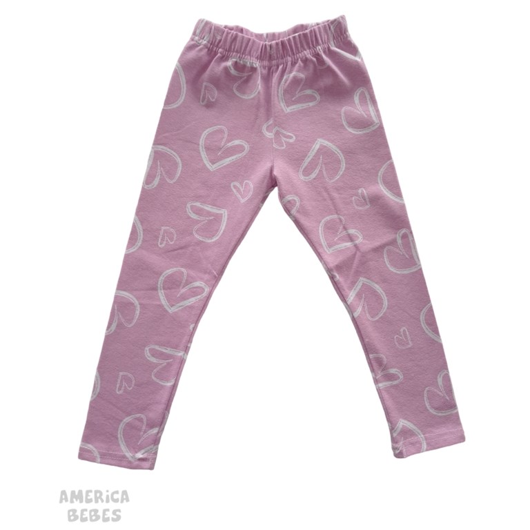 CALZA NENA ESTAMPADA CORAZONES DE ALGODON CON LYCRA LABENDEL