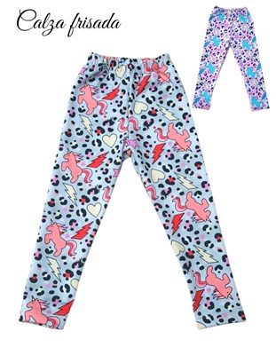 Calza frisada estampada 'unicornio print' beba. Labendel