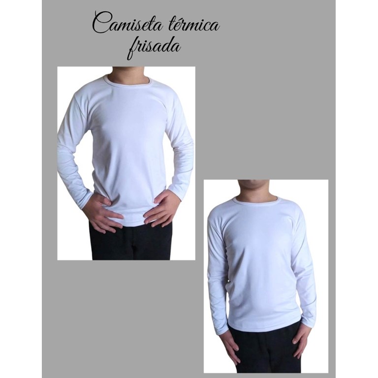 PROMO! Camiseta termica frisada calidad premium. Para nena o varon. Colores: Blanco - Negro - Azul marino. Labendel