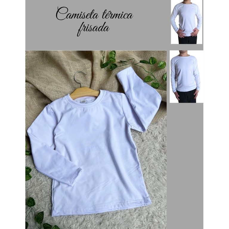 PROMO! Camiseta termica frisada calidad premium. Para nena o varon. Colores: Blanco - Negro - Azul marino. Labendel