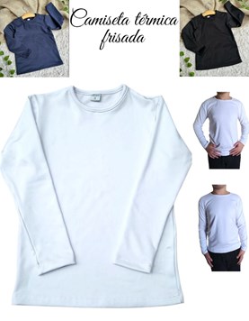 PROMO! Camiseta termica frisada calidad premium. Para nena o varon. Colores: Blanco - Negro - Azul marino. Labendel