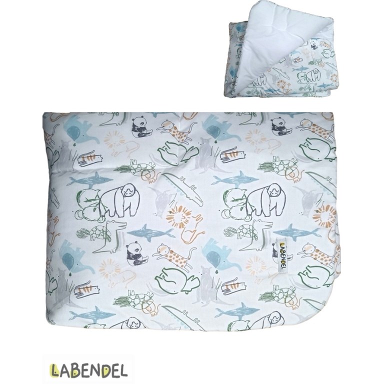 ACOLCHADO PARA CUNA Y PRACTICUNA ESTAMPADO PANDA. MEDIDAS: ANCHO 90CM X LARGO 140CM. LABENDEL