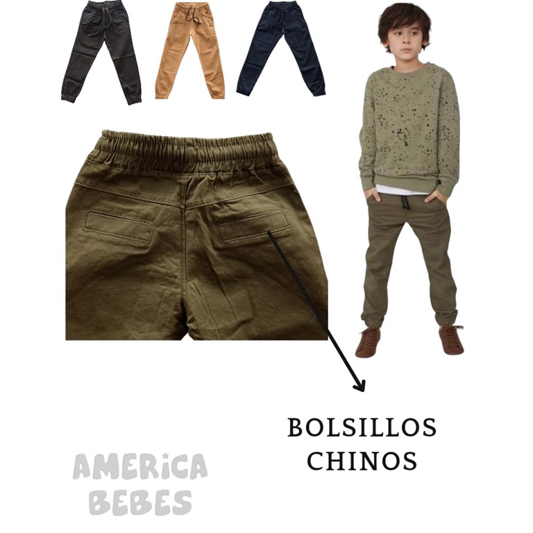 PANTALON JOGGER GABARDINA C/CORDON REGULADOR EN CINTURA. COLORES: NEGRO-AZUL-VERDE MILITAR-CAMEL. LABENDEL