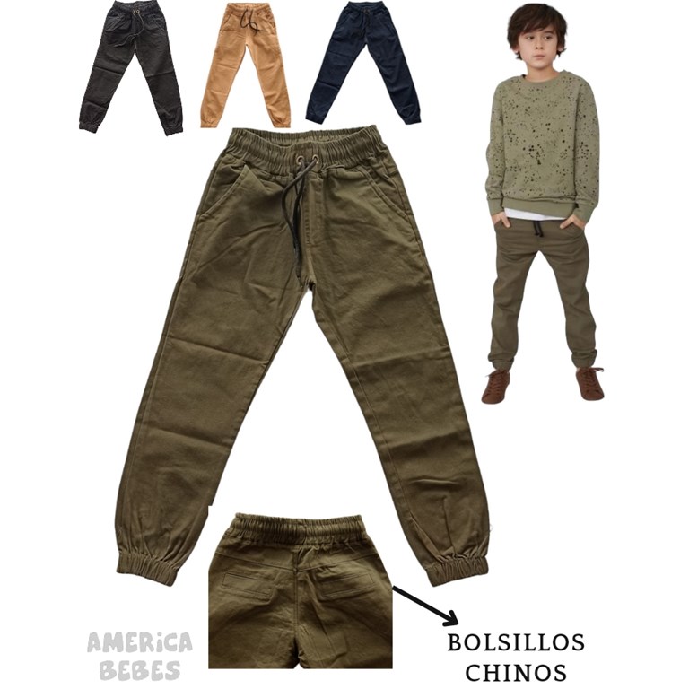 PANTALON JOGGER GABARDINA C/CORDON REGULADOR EN CINTURA. COLORES: NEGRO-AZUL-VERDE MILITAR-CAMEL. LABENDEL