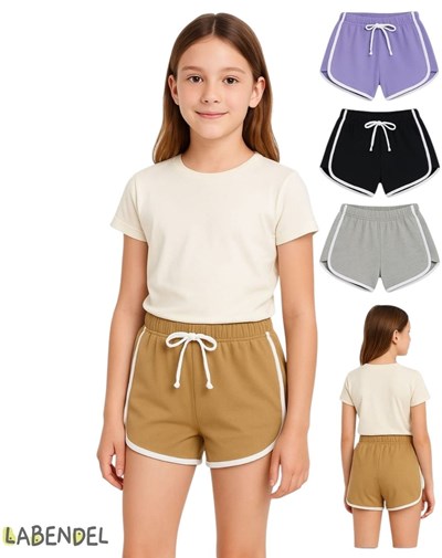 Short rustico premium de nena con tiras. Labendel
