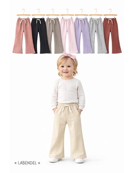 PANTALON DE FRISA PREMIUM,  SEMI OXFORD CON ALFORZA, APLIQUE CORDON EN CINTURA PARA  BEBA. COLORES: NEGRO- GRIS-ROSA-BEIGE- LILA-ROSA VIEJO-GRIS MELANGE- BORDO. LAVENDEL