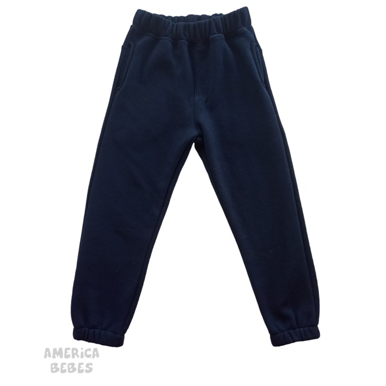 PANTALÓN AZUL FRISA PREMIUM JOGGER CON PUÑO CON BOLSILLOS.LABENDEL