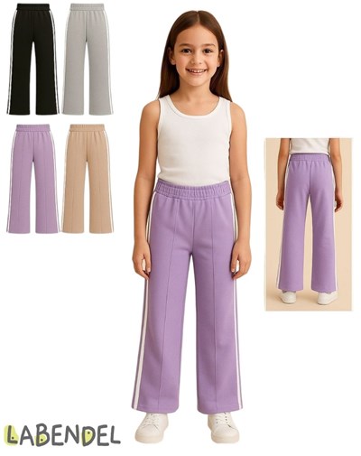Pantalon rustico premium de nena con tiras a los costados. Labendel
