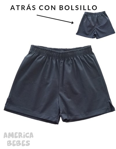 Short gabardina azul colegial. Labendel