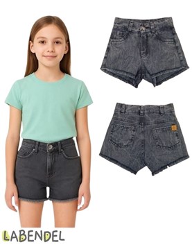 Short jean negro degrade deflecado nena. Labendel