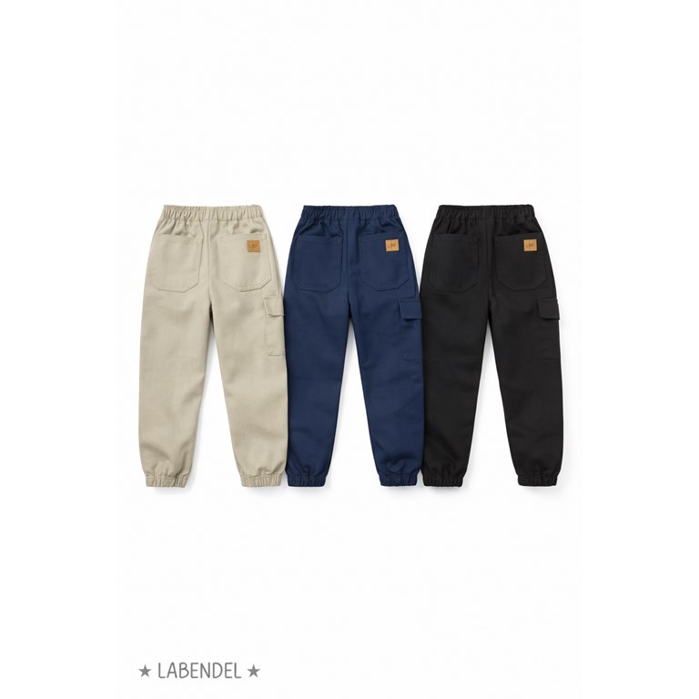 Pantalon gabardina elastizada carpintero. Colores: Negro, beige, azil. Labendel