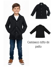 Camisaco niño tipo blazer con botones. Colores: Negro, gris melange, beige, gris topo. Labendel