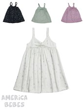 VESTIDO PARA BEBA EN SOFT FOIL ESTAMPADO CON LAZO FACHERITOS
