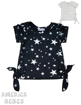 REMERA MANGA CORTA SOFT FOIL PARA BEBA ESTAMPADA FACHERITOS