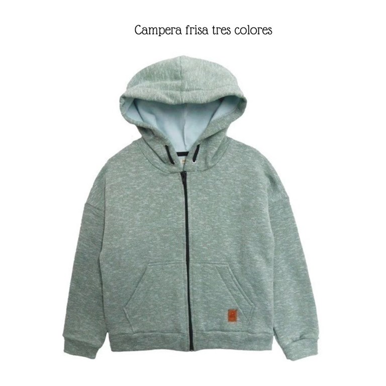 CAMPERA CON CAPUCHA FRIZA MARMOLADO