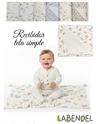 Recibidor manta SIMPLE jersey premium estampado. Medidas: 80 x 70 cm. Mas de 20 estampados distintos. Labendel