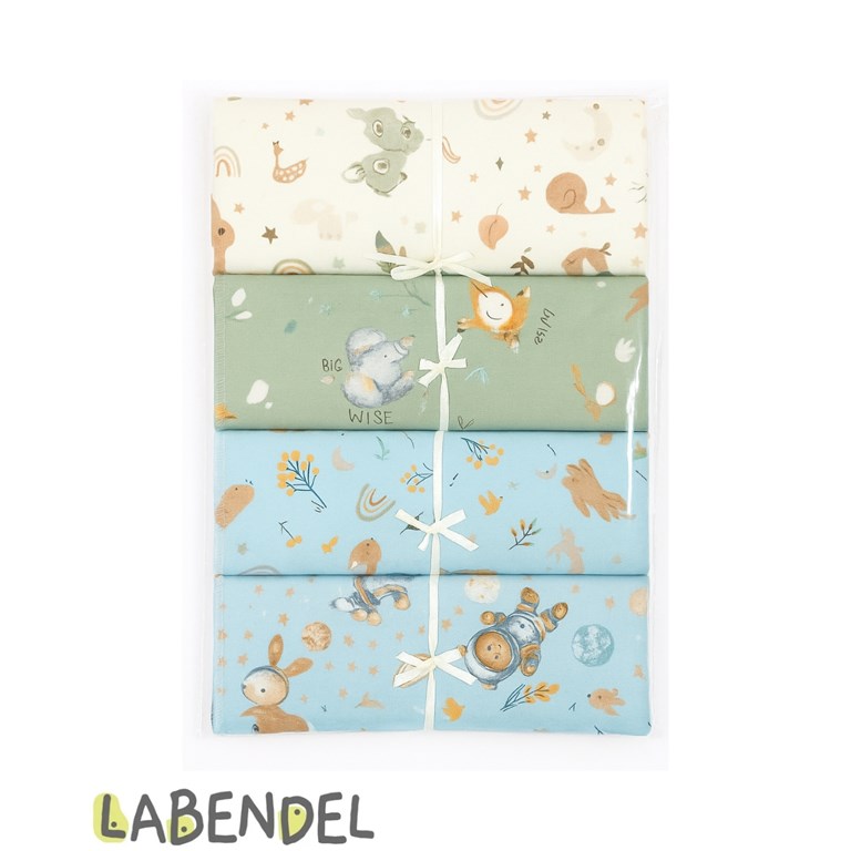 Pack x 3unidades: Babitas con toalla. Estampados surtidos. Medias de cada una: 16,5cm x 24,5cm. Labendel