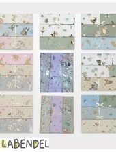 Pack x 3unidades: Babitas con toalla. Estampados surtidos. Medias de cada una: 16,5cm x 24,5cm. Labendel