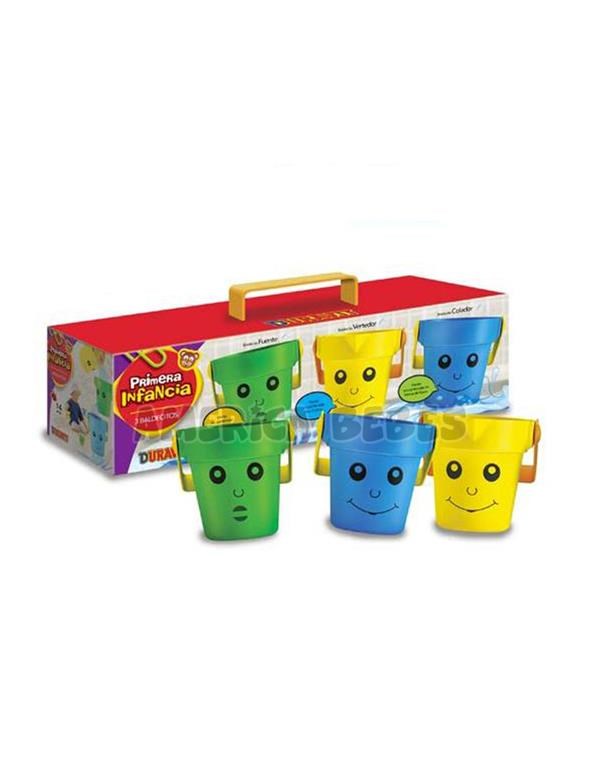 Baldes didacticos Verde-Amarillo-Azul 34X10X10 CM Duravit
