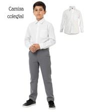 Camisa M/L blanca colegial