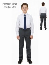 A103 GRIS PANTALON SARGA INTA COLEGIAL Talle: 2-4 CON PINZAS. Talle 6 en adelante SIN PINZAS. SU ROGER