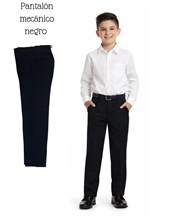 A124 NEGRO PANTALON MECANICO COLEGIAL Talle: 2-4 CON PINZAS. Talle 6 en adelante SIN PINZAS. SU ROGER