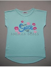 Remera de nena manga corta estampa love.Gruny
