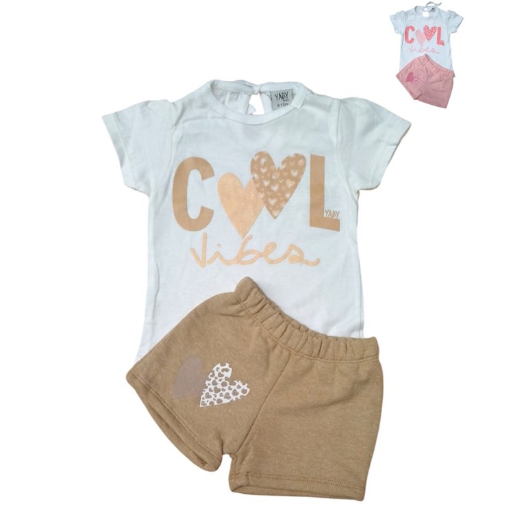 conjunto de remera y short cool yaby