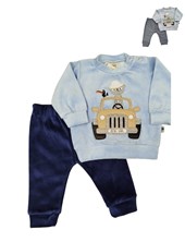 CONJUNTO CON BUZO PLUSH SAFARI. YABY